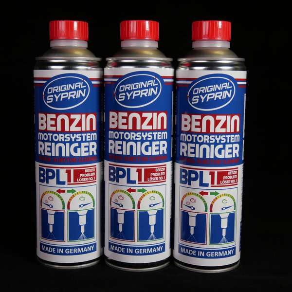 Original Syprin Benzin Injektor & Kraftstoffsystem Reiniger BPL1 3er Pack